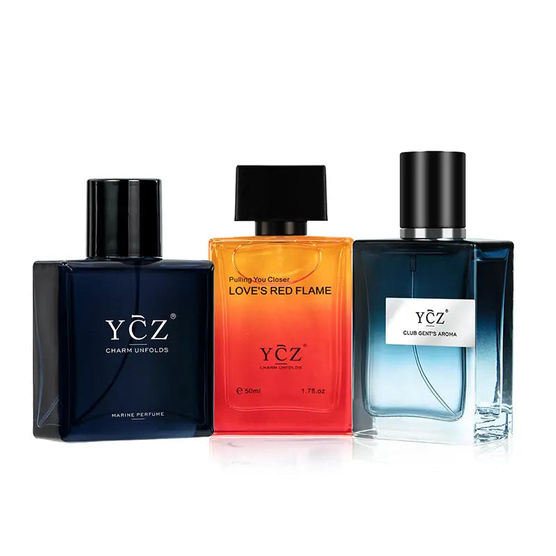 YCZ Fragrance Set | Midnight Marine, Club Gent & Love's Red Flame