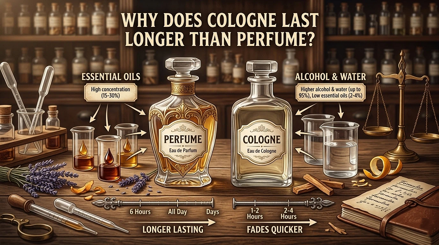 Why Does Cologne Last Longer Than Perfume?