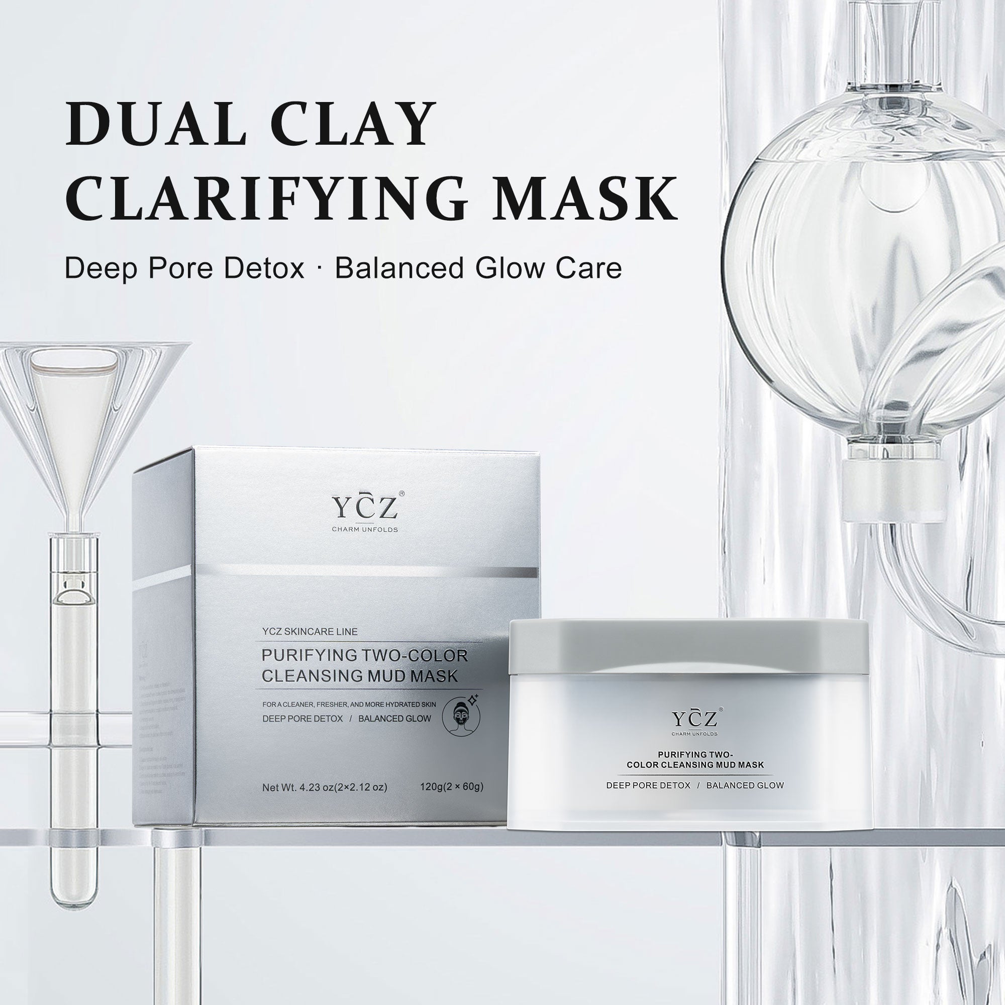 空！コスメ！350/3/205/2 YCZ Purifying Two-Color Cleansing Mud Mask