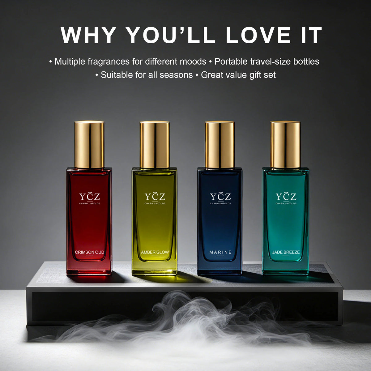 Quadra Luxury Men's Cologne Set | 4 Signature Fragrances