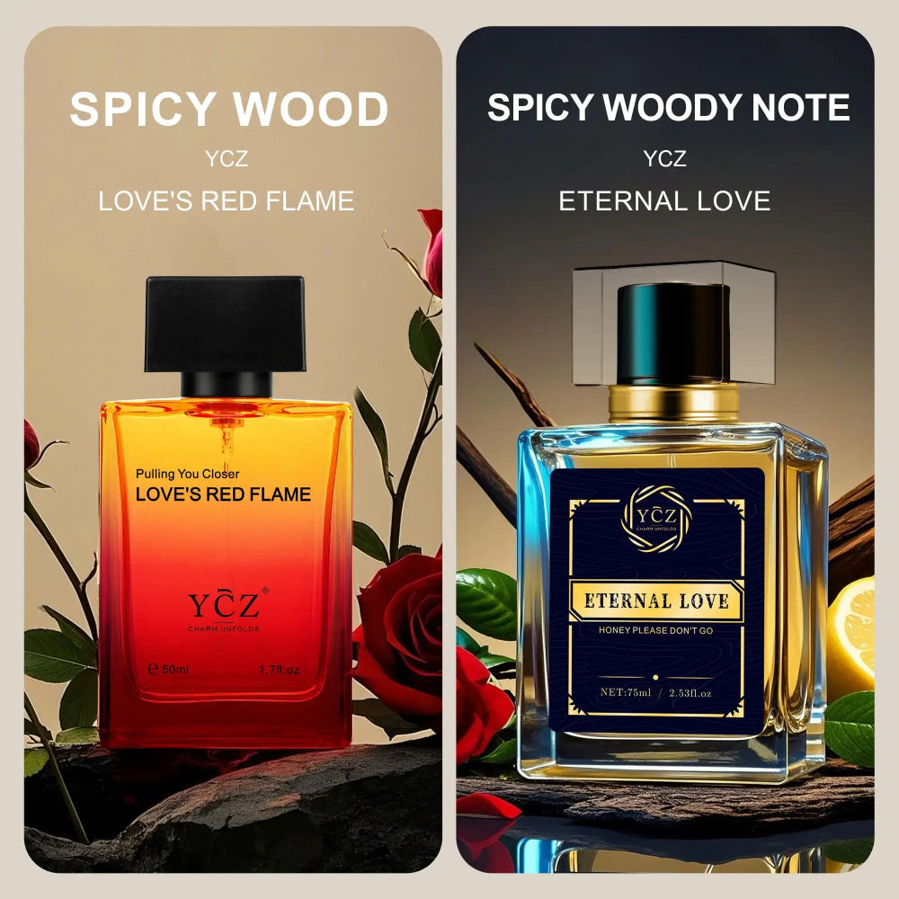 YCZ Love's Red Flame & Eternal Love | Romantic Cologne Pair