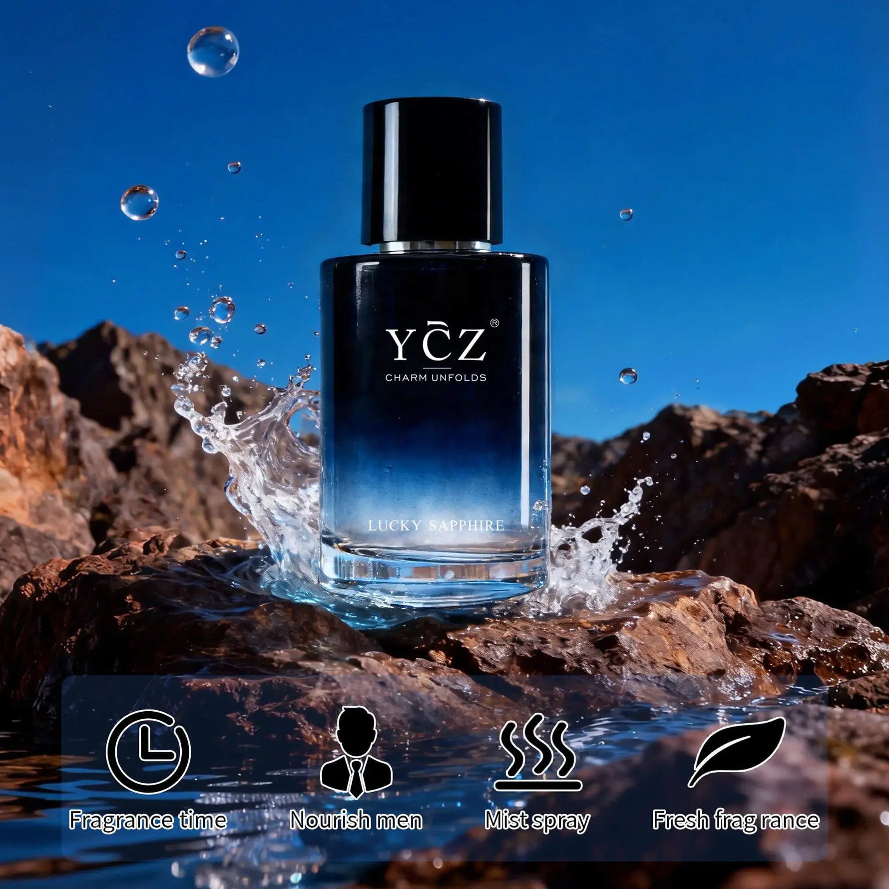 YCZ Lucky Sapphire Cologne | Refined Signature Scent