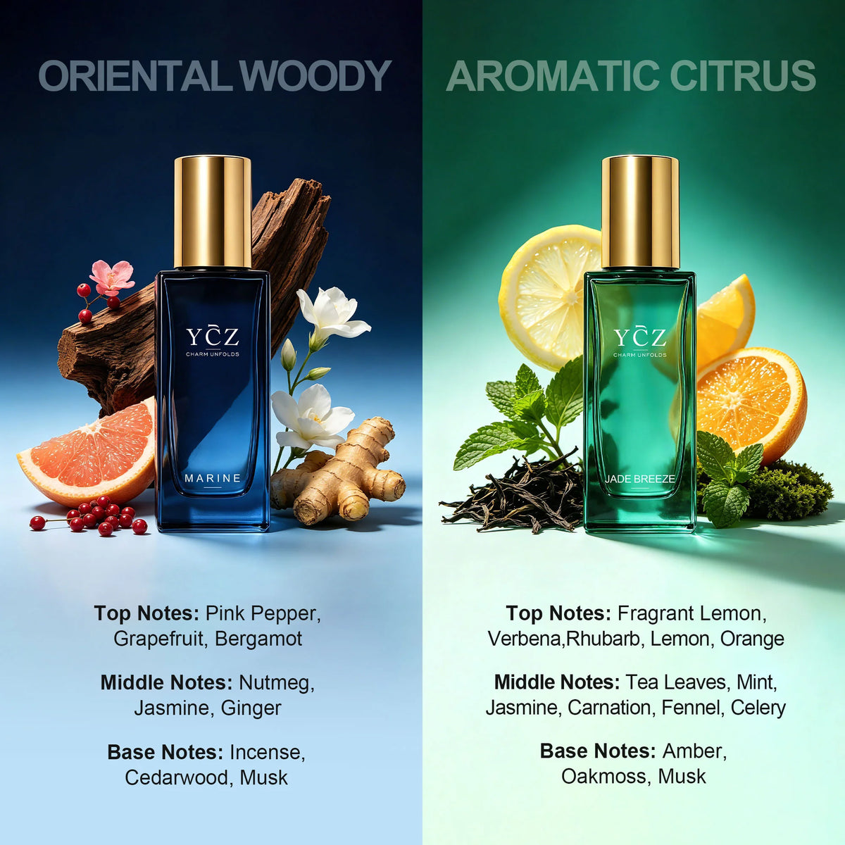 Quadra Luxury Men's Cologne Set | 4 Signature Fragrances – YCZ